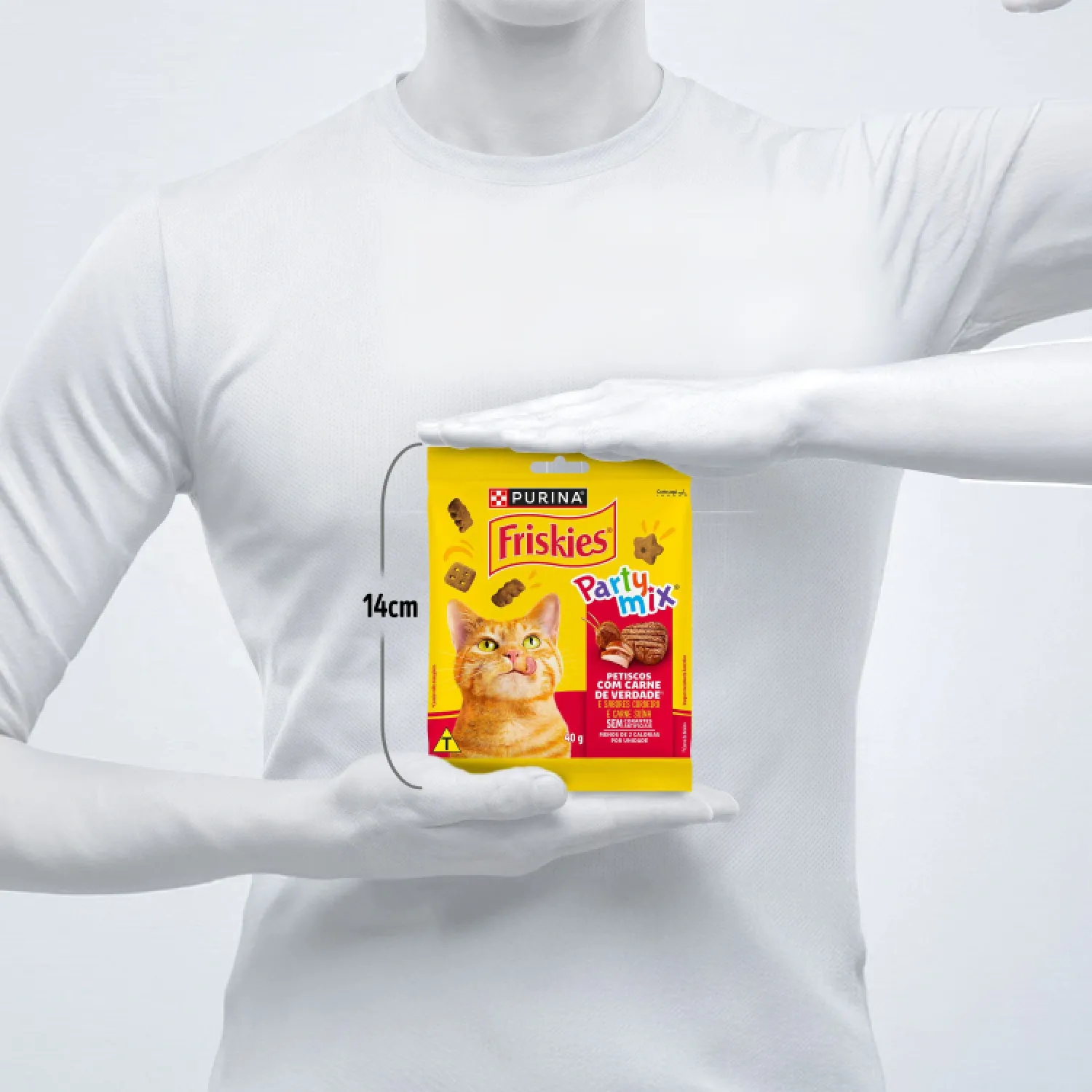 Petisco Friskies Party Mix Carne comprimento da embalagem-10